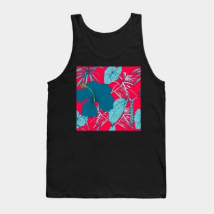 Tropical exotic flowers and leaves Tank Top